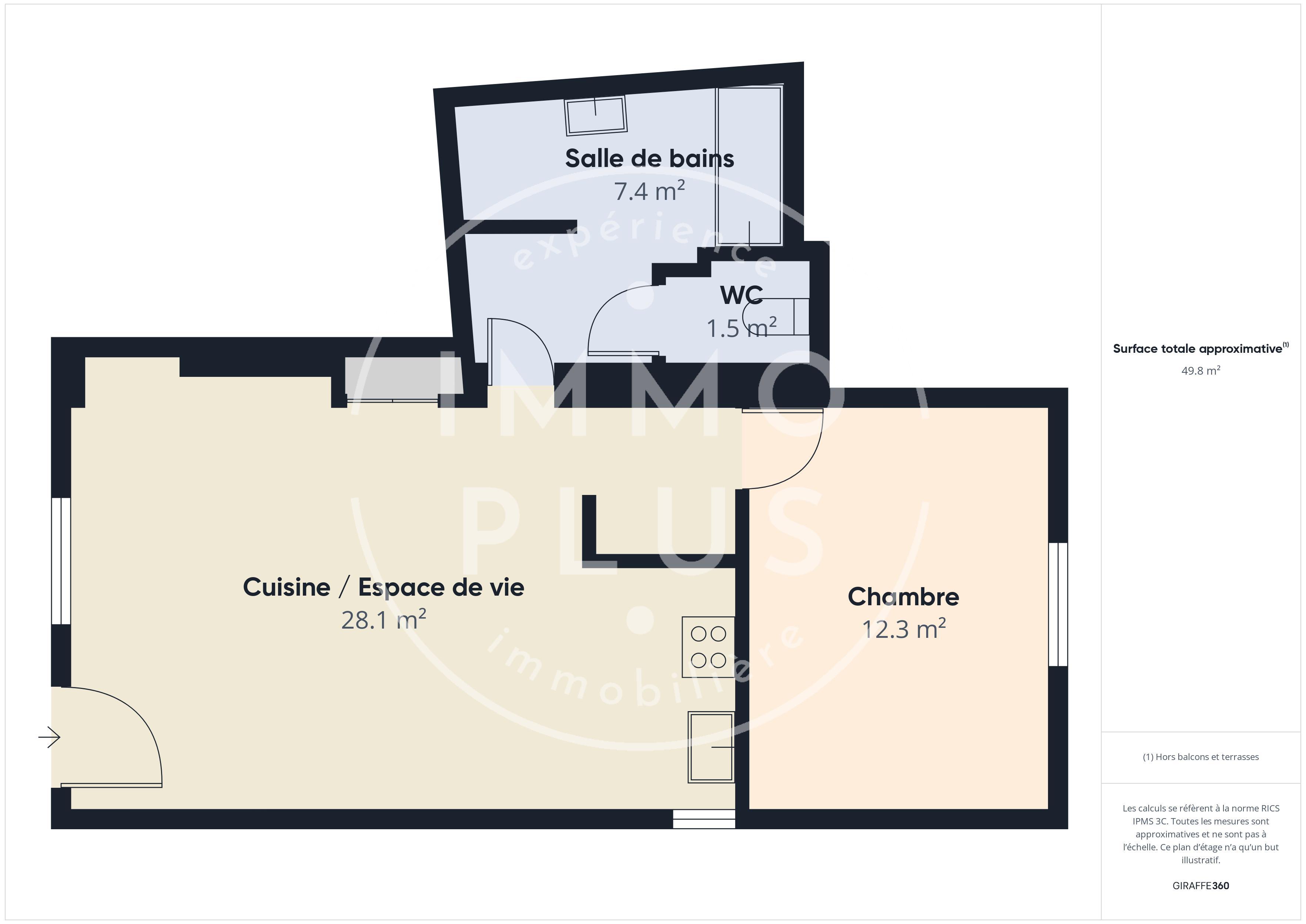 Photo Vente Appartement 2 pièces 50,39 m²